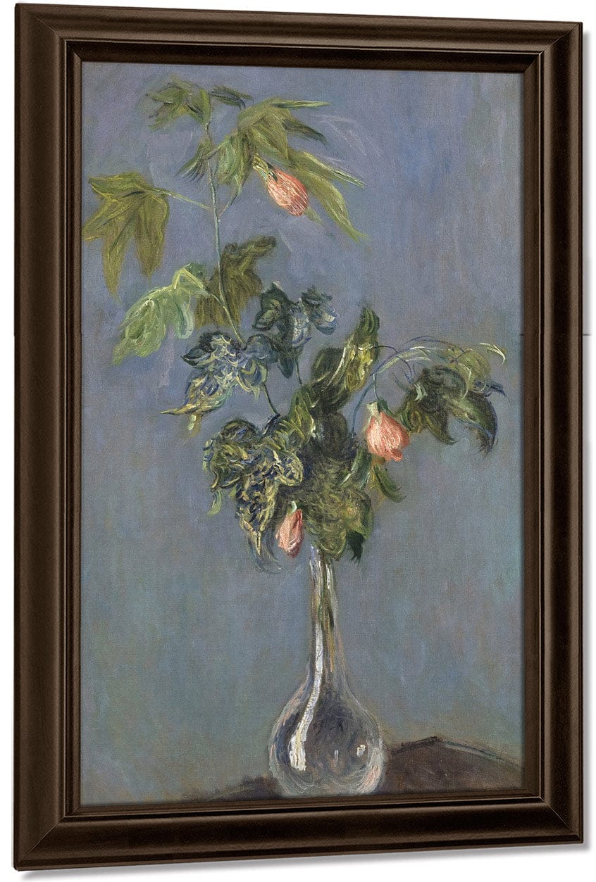 Flowers In A Vase By Claude Monet Fine Art Print