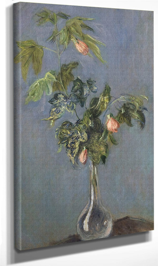 Flowers In A Vase By Claude Monet Fine Art Print