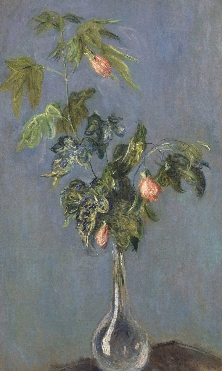 Flowers In A Vase By Claude Monet Fine Art Print
