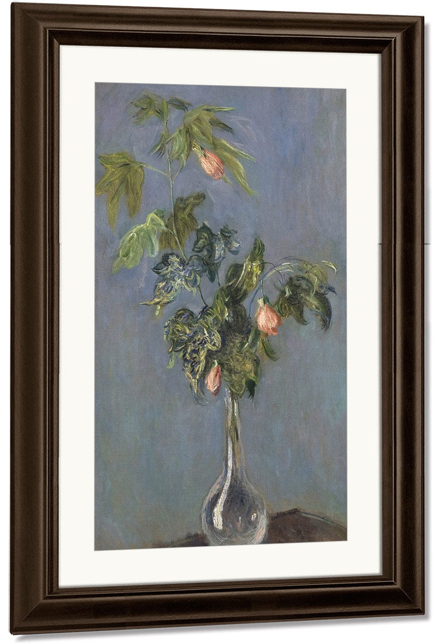 Flowers In A Vase By Claude Monet Fine Art Print
