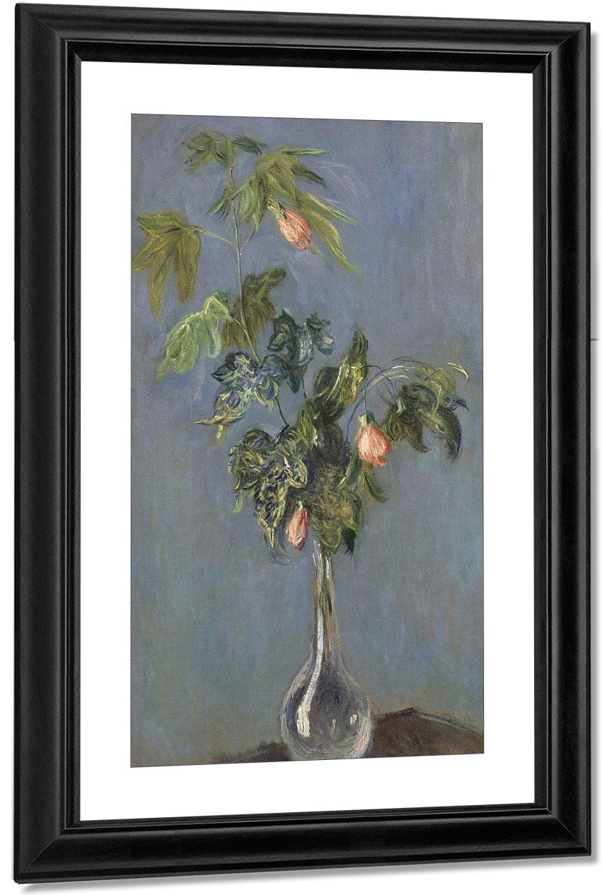 Flowers In A Vase By Claude Monet Fine Art Print