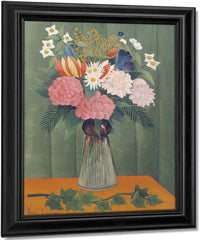 Flowers In A Vase By Henri Julien Felix Rousseau Fine Art Print