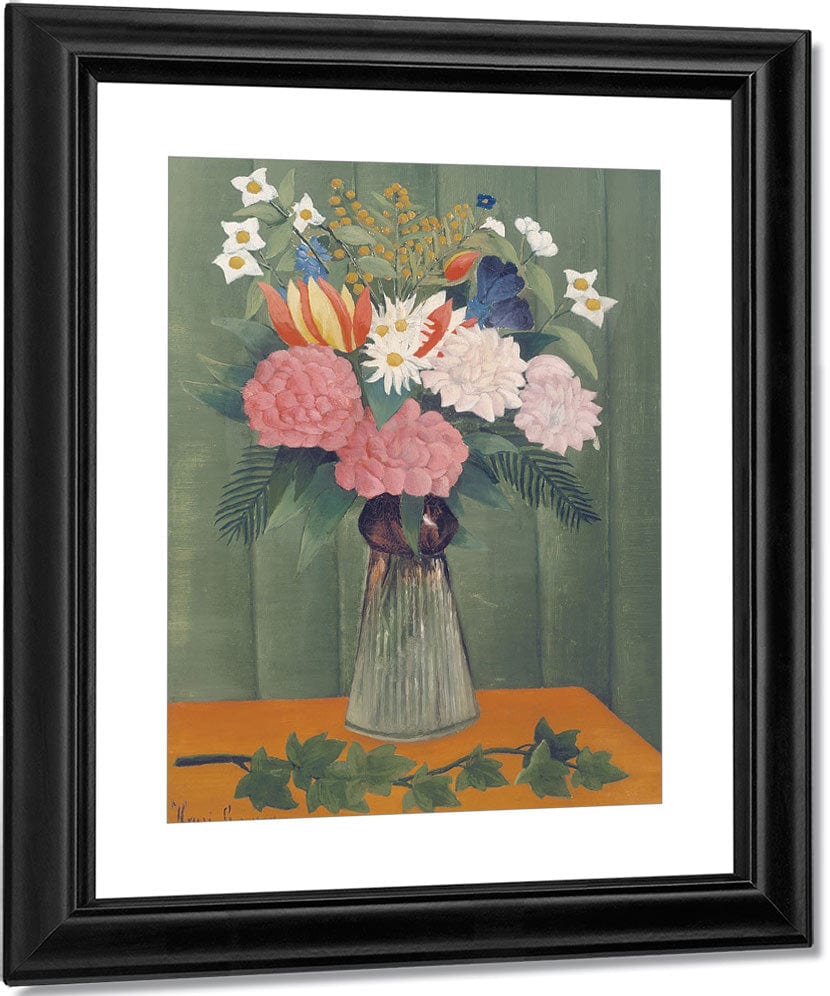 Flowers In A Vase By Henri Julien Felix Rousseau Fine Art Print