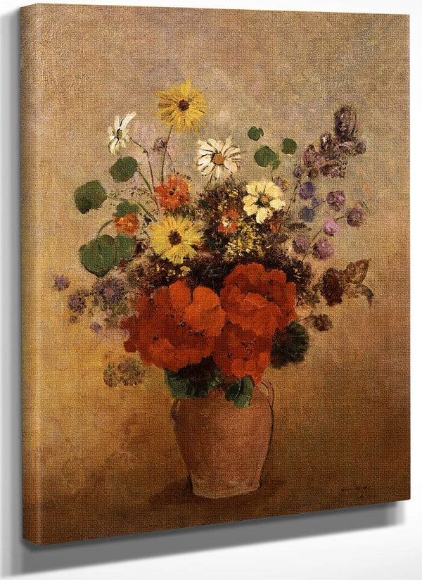 Flowers In A Vase By Odilon Redon Fine Art Print
