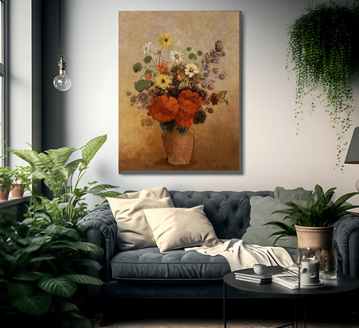 Flowers In A Vase By Odilon Redon Fine Art Print