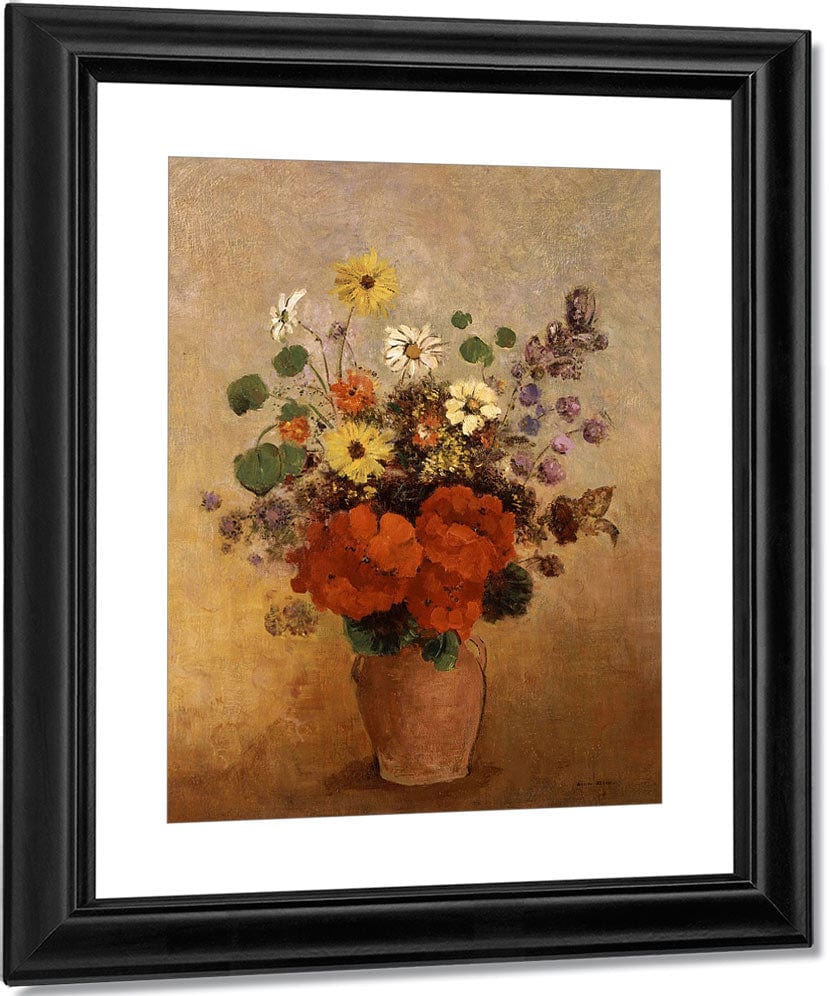 Flowers In A Vase By Odilon Redon Fine Art Print