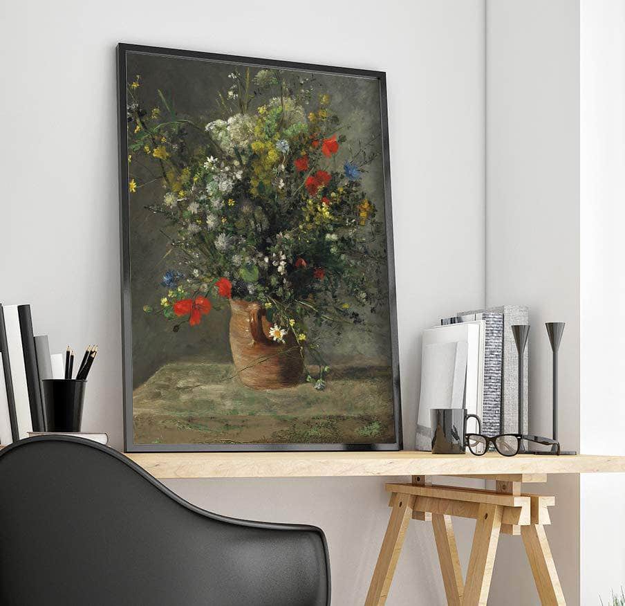 Flowers In A Vase Painting Auguste Renoir Canvas Art Fine Art Print