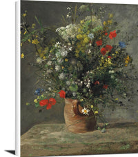 Flowers In A Vase Painting Auguste Renoir Canvas Art Fine Art Print