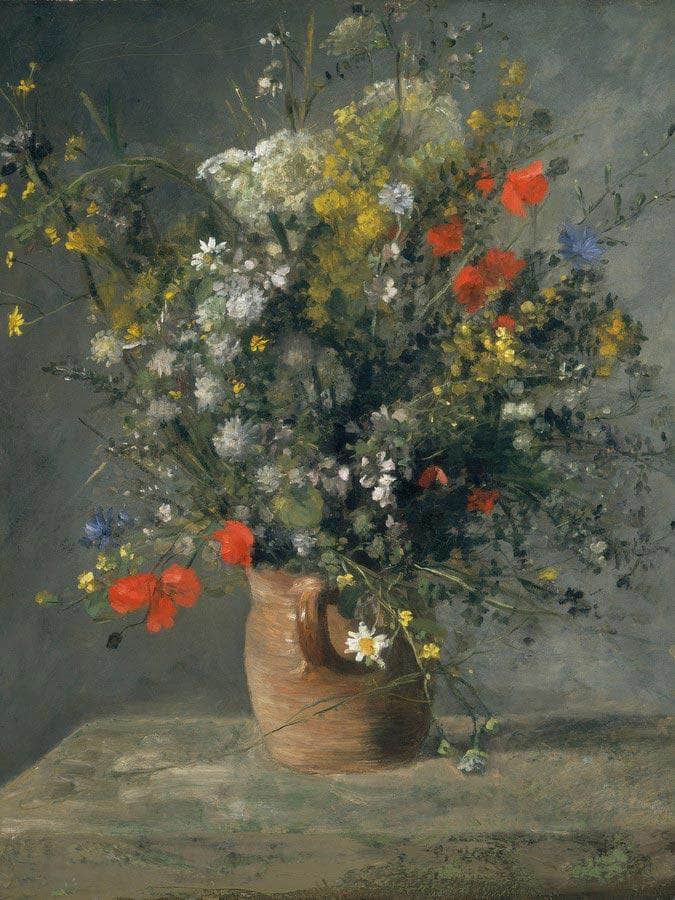 Flowers In A Vase Pierre Auguste Renoir Fine Art Print
