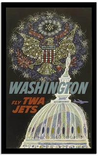 Fly Twa Jets  Vintage Poster Fine Art Print