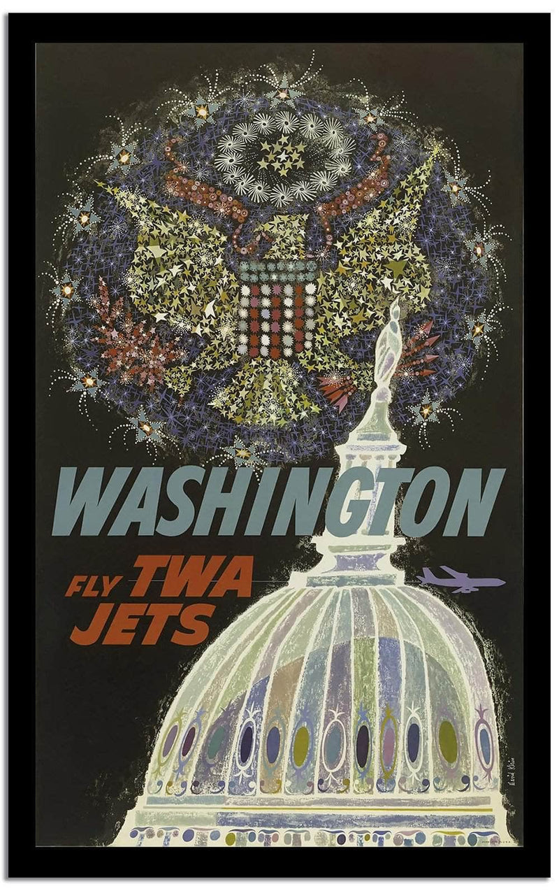 Fly Twa Jets  Vintage Poster Fine Art Print