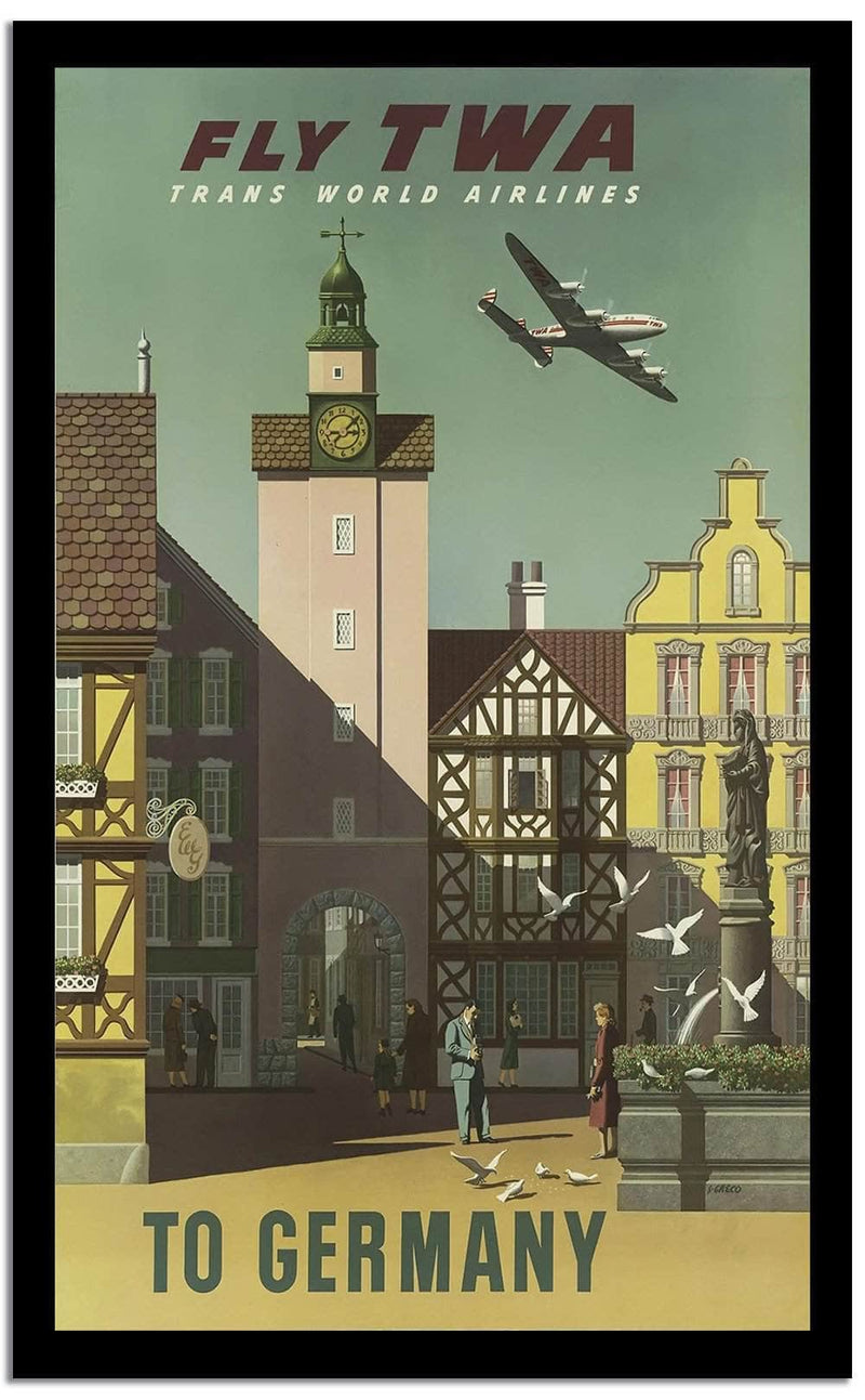 Fly Twa  Vintage Posterb Fine Art Print