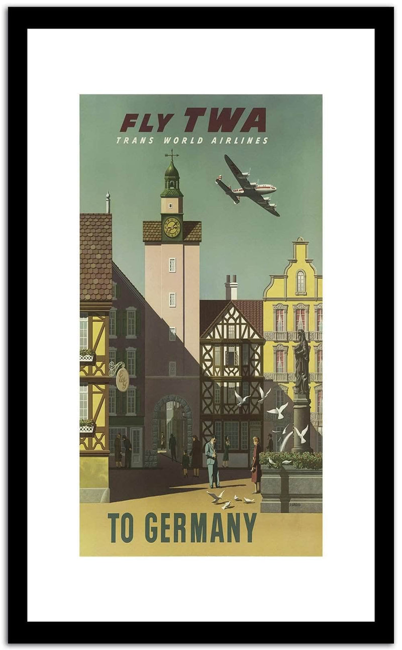 Fly Twa  Vintage Posterb Fine Art Print
