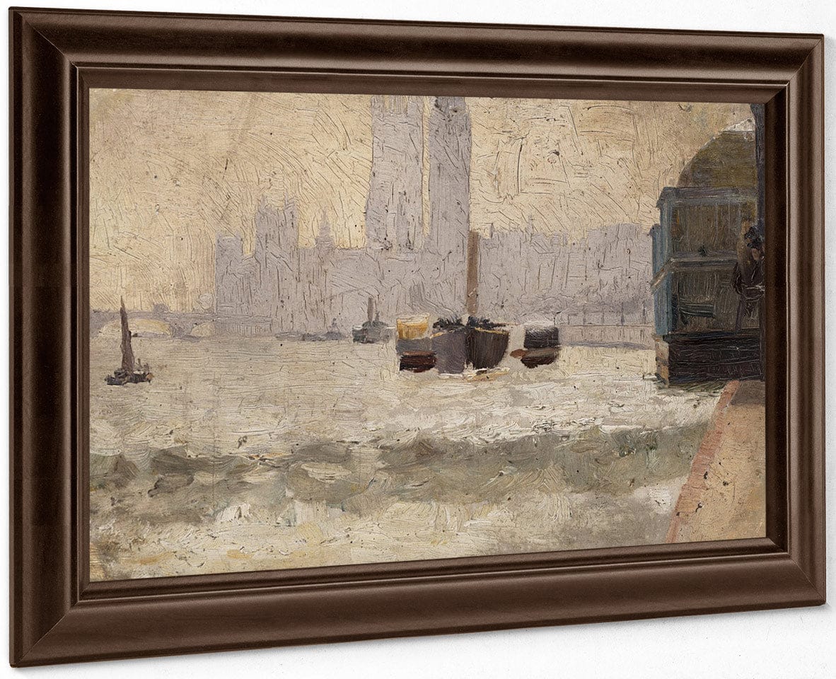 Fog, Thames Embankment By Tom Roberts Fine Art Print