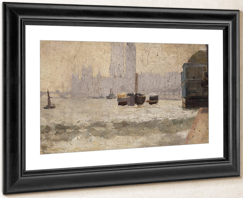 Fog, Thames Embankment By Tom Roberts Fine Art Print