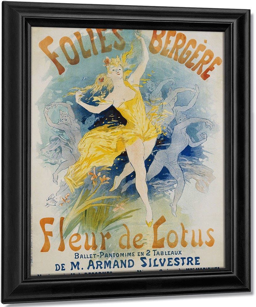 Folies Bergere Fleur De Lotus Poster By Jules Cheret Fine Art Print
