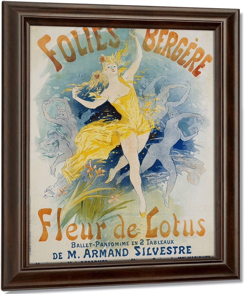 Folies Bergere Fleur De Lotus Poster By Jules Cheret Fine Art Print