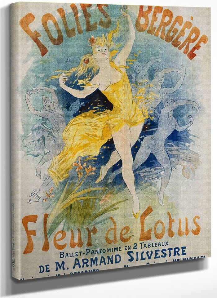 Folies Bergere Fleur De Lotus Poster By Jules Cheret Fine Art Print