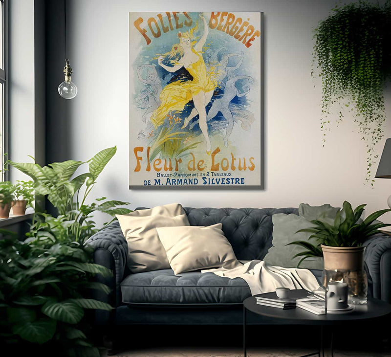Folies Bergere Fleur De Lotus Poster By Jules Cheret Fine Art Print