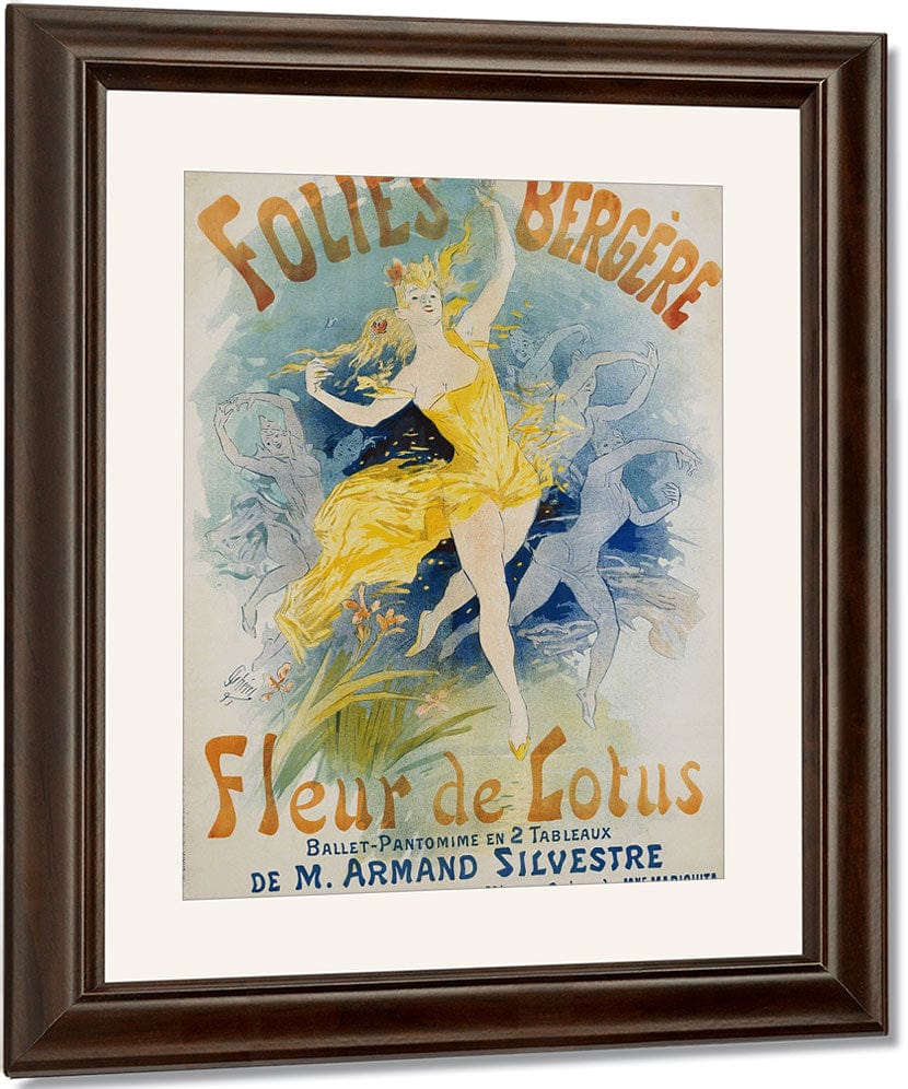 Folies Bergere Fleur De Lotus Poster By Jules Cheret Fine Art Print