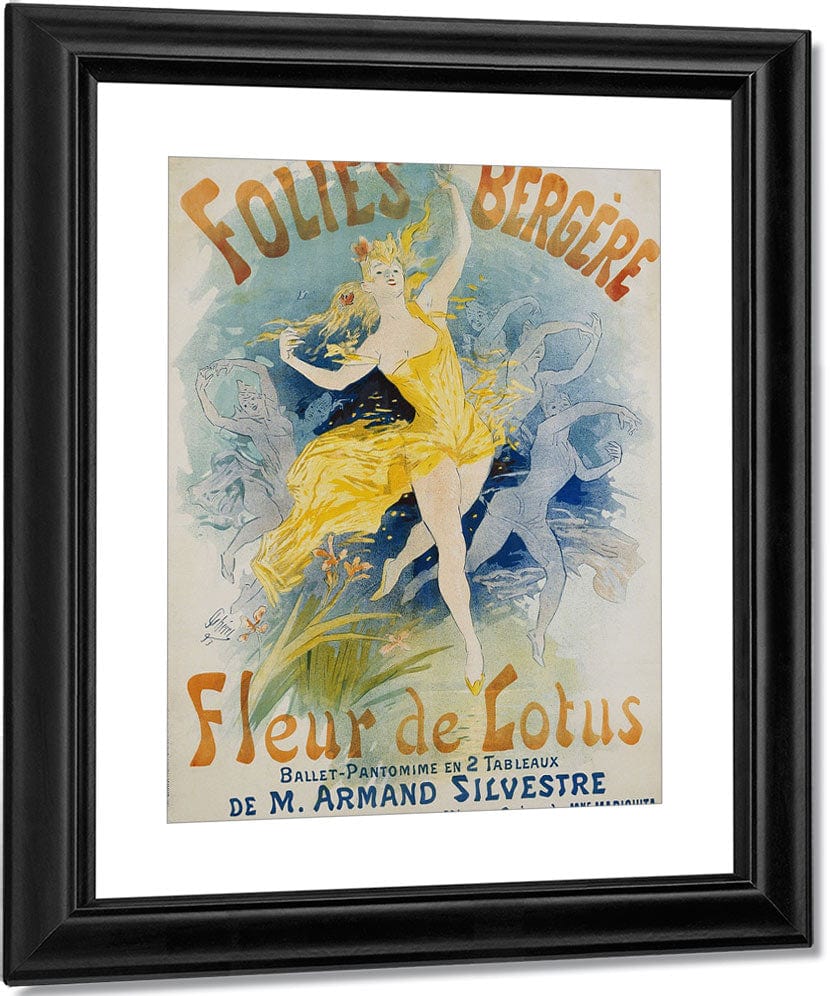 Folies Bergere Fleur De Lotus Poster By Jules Cheret Fine Art Print