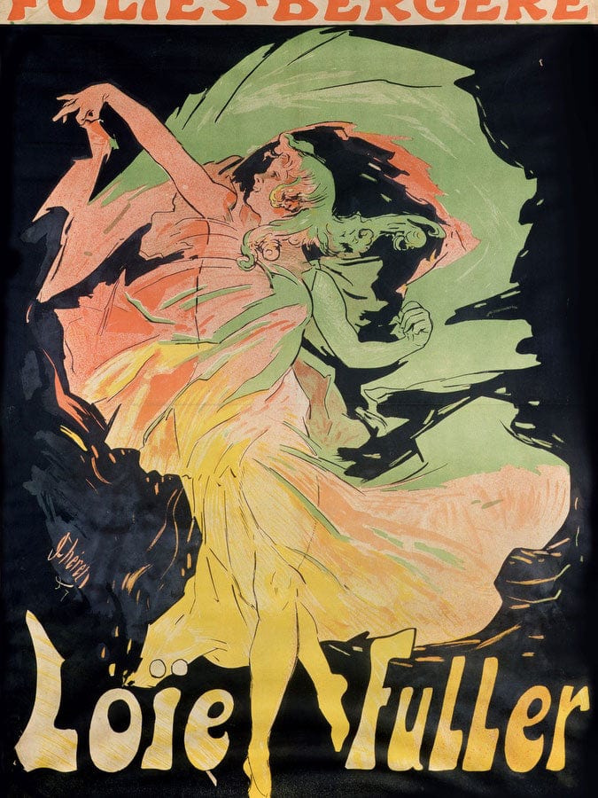 Folies Bergeres Loie Fuller, France By Jules Cheret Fine Art Print
