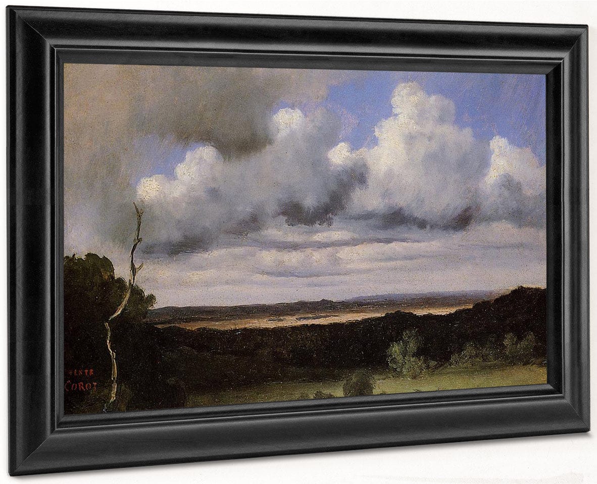 Fontainebleau Storm Over The Plains 1822 Oil On Canvas Musee Cantonal Des Beaux Arts Lausanne Switzerland By Jean Baptiste Camille Corot Fine Art Print
