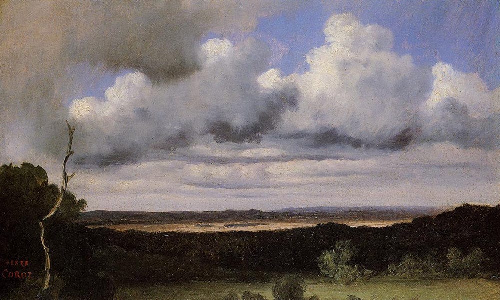 Fontainebleau Storm Over The Plains 1822 Oil On Canvas Musee Cantonal Des Beaux Arts Lausanne Switzerland By Jean Baptiste Camille Corot Fine Art Print