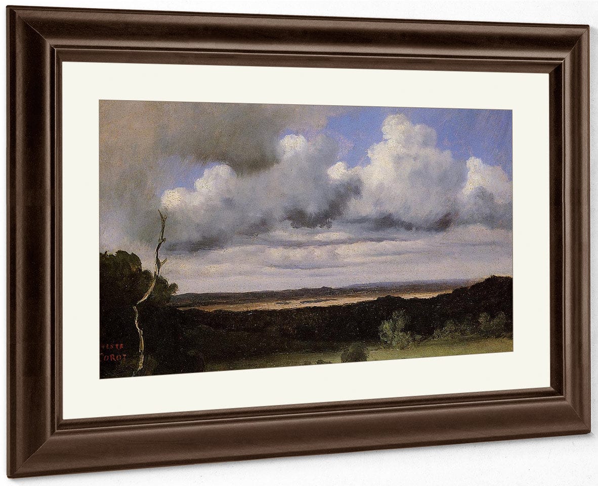 Fontainebleau Storm Over The Plains 1822 Oil On Canvas Musee Cantonal Des Beaux Arts Lausanne Switzerland By Jean Baptiste Camille Corot Fine Art Print