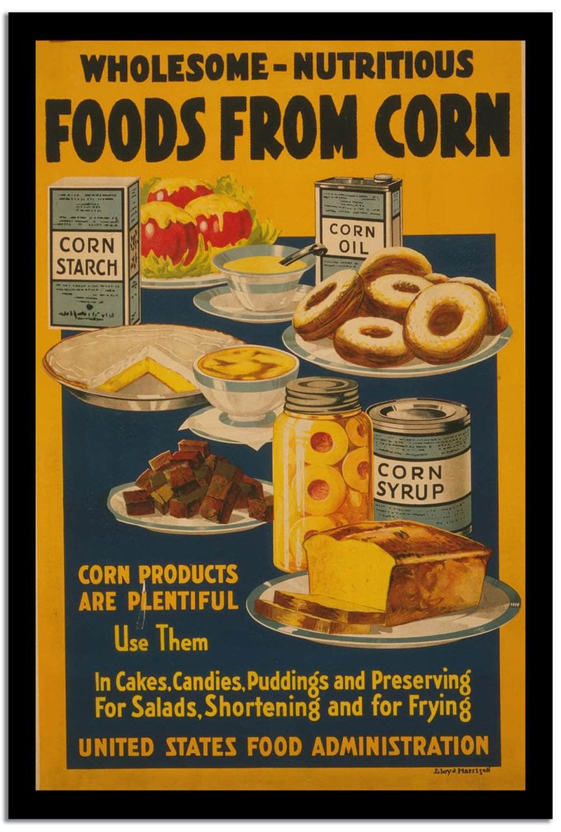Foods From Corn  Vintage Poster Fine Art Print