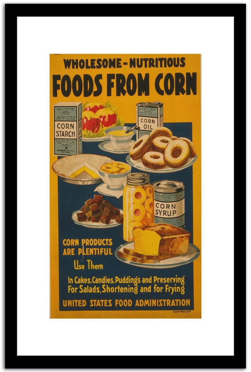 Foods From Corn  Vintage Poster Fine Art Print