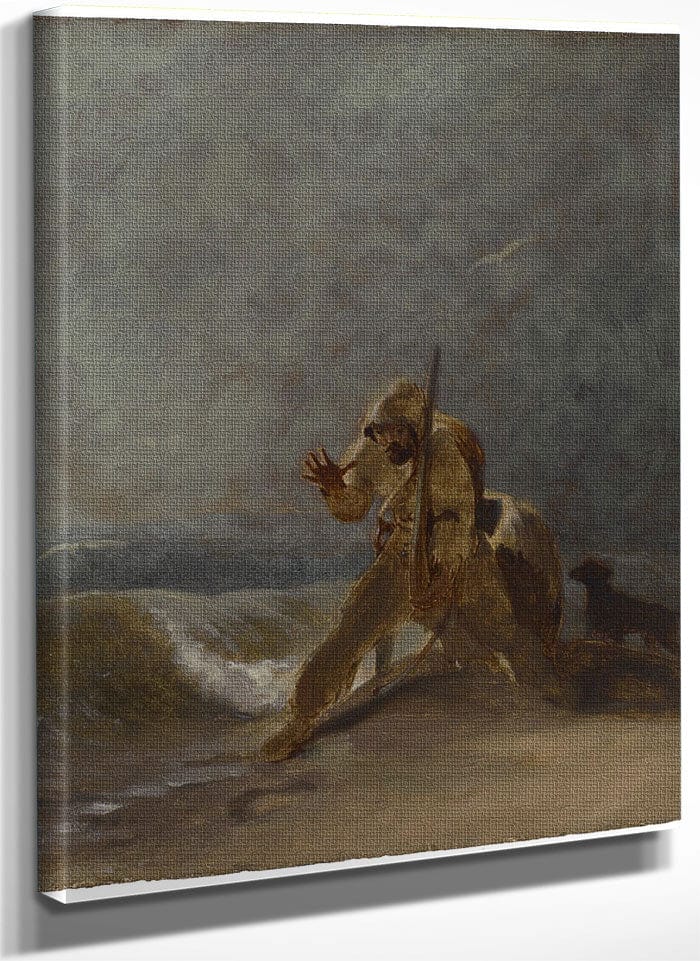 Foot Impression In The Sand By Thomas Sully Fine Art Print