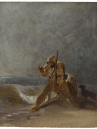 Foot Impression In The Sand By Thomas Sully Fine Art Print