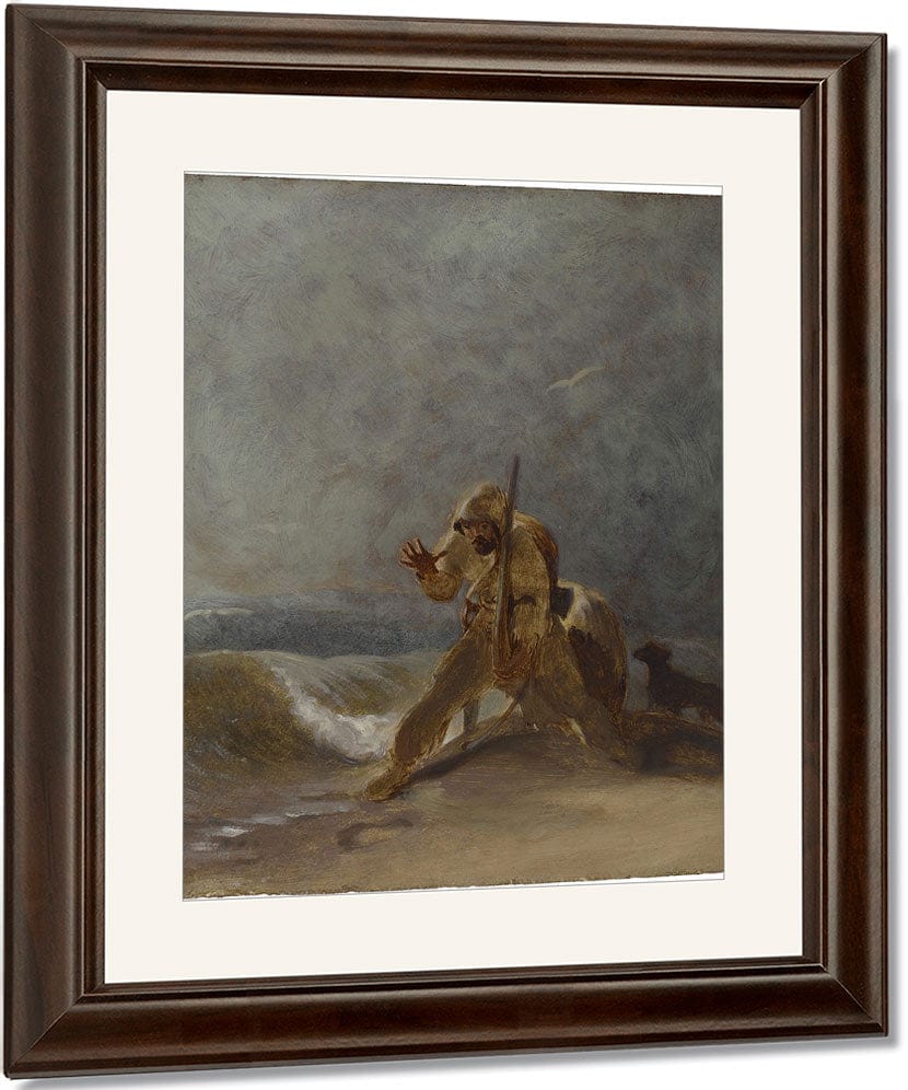 Foot Impression In The Sand By Thomas Sully Fine Art Print