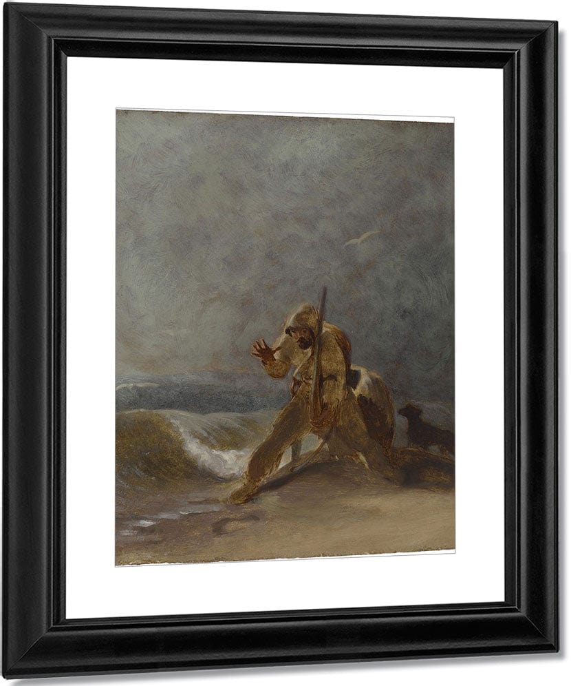 Foot Impression In The Sand By Thomas Sully Fine Art Print