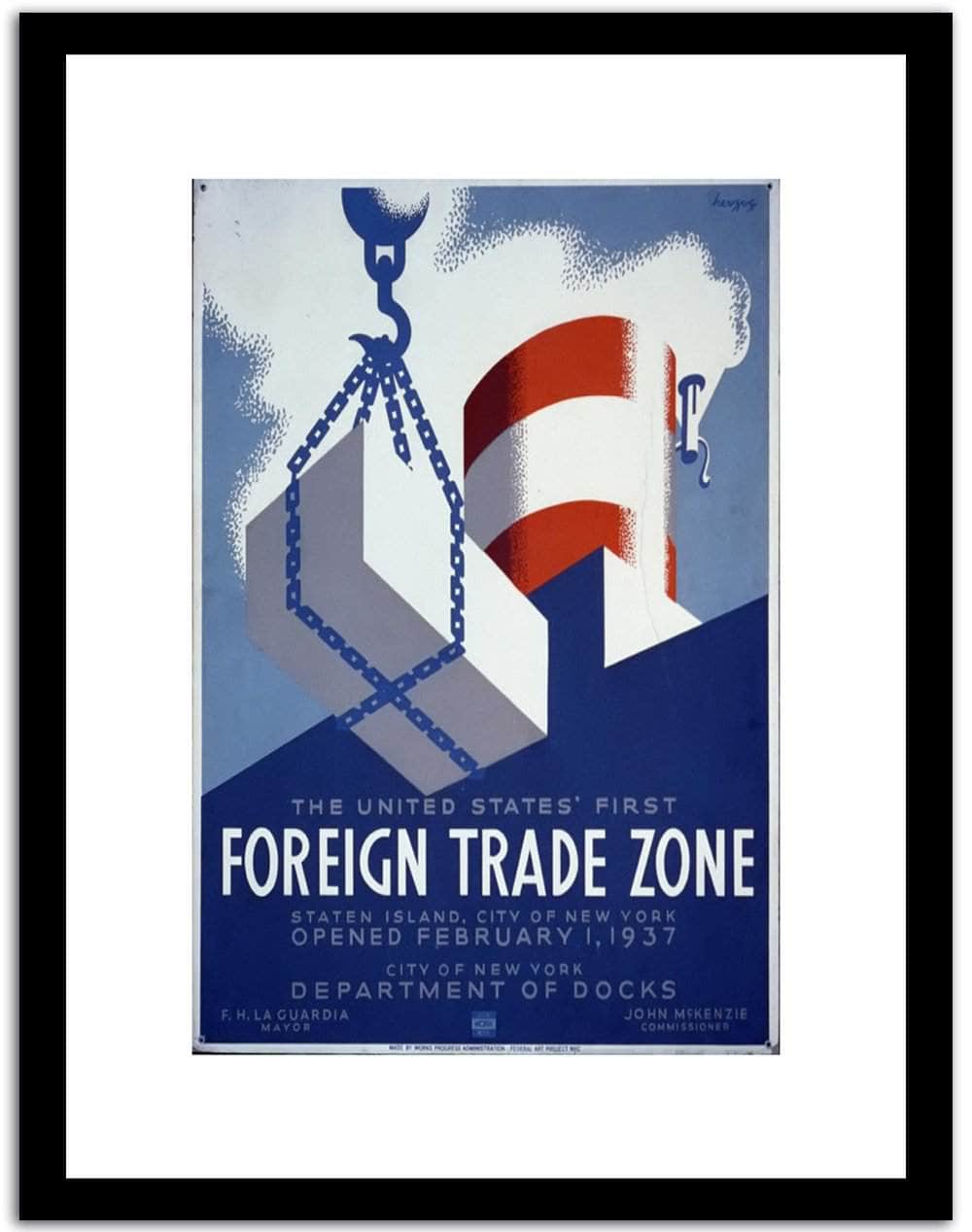 Foreign Trade Zone  Vintage Poster Fine Art Print