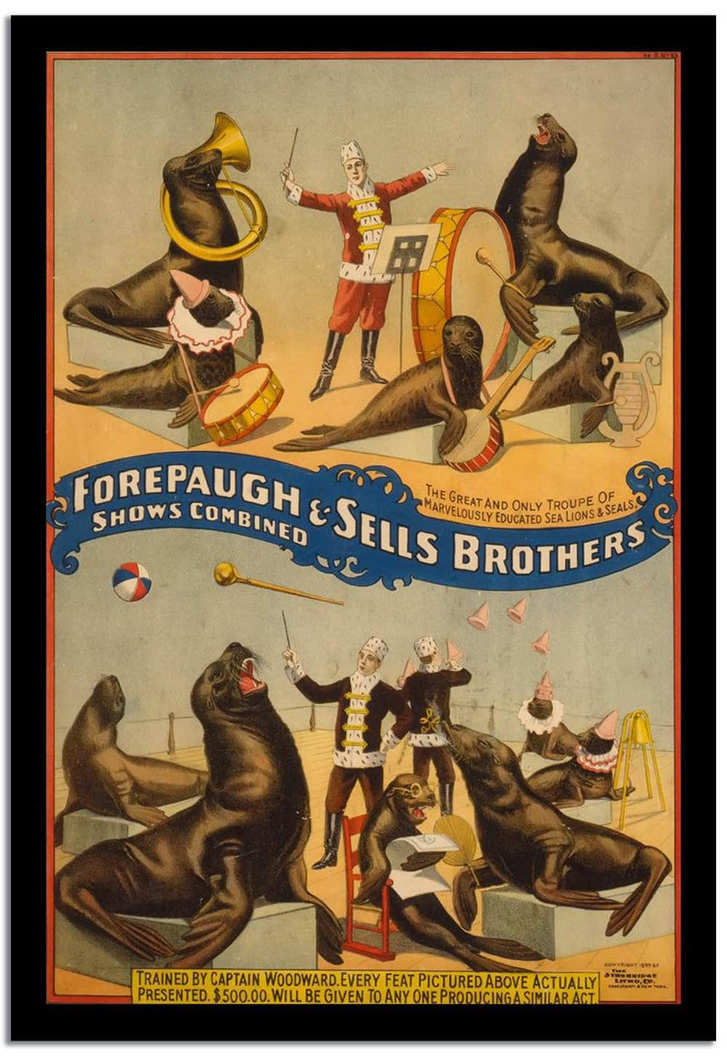 Forepauch & Sells Brothers  Vintage Circus Posterb Fine Art Print