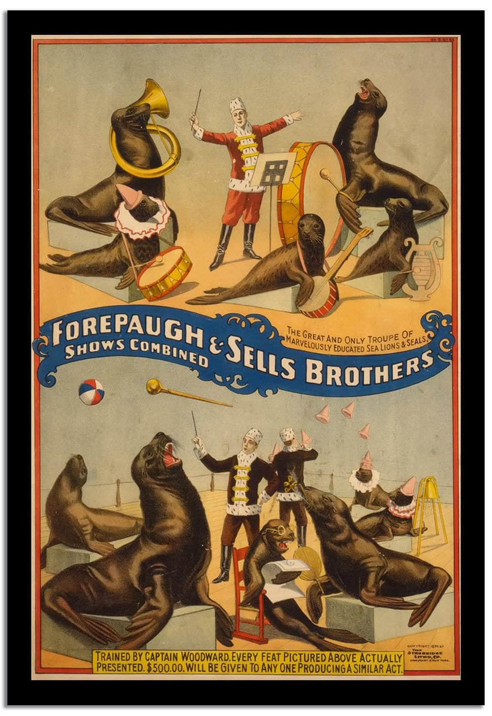 Forepauch & Sells Brothers  Vintage Postera Fine Art Print