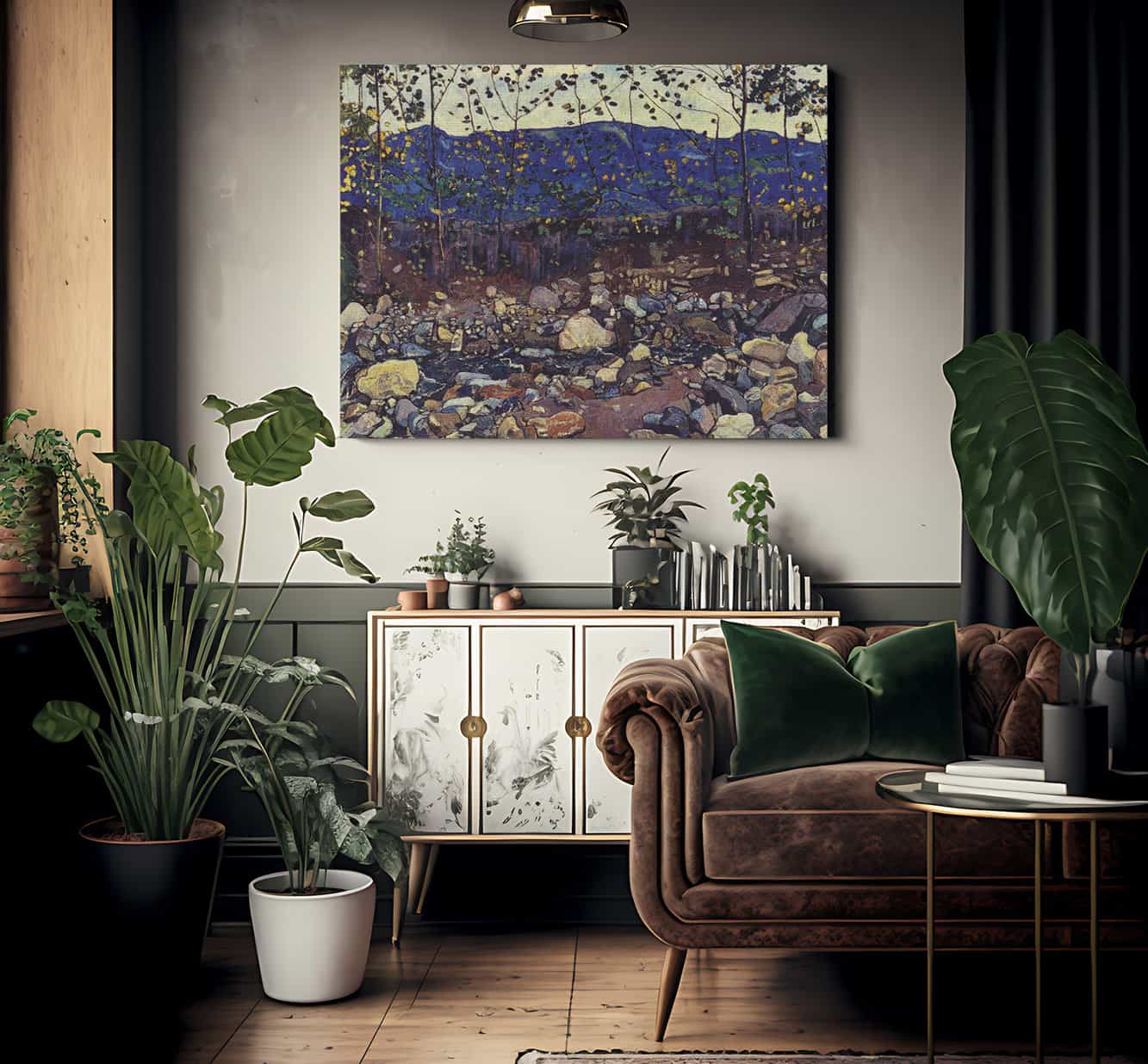 Forest Brook At Leissingen 1904 Art Nouveau   88 5X101 5Cm By Ferdinand Hodler Fine Art Print