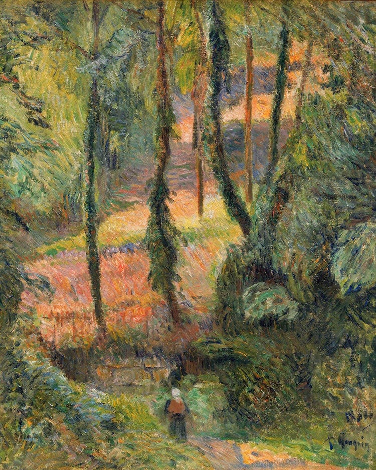 Forest Interior (Sous Bois) By Paul Gauguin Fine Art Print