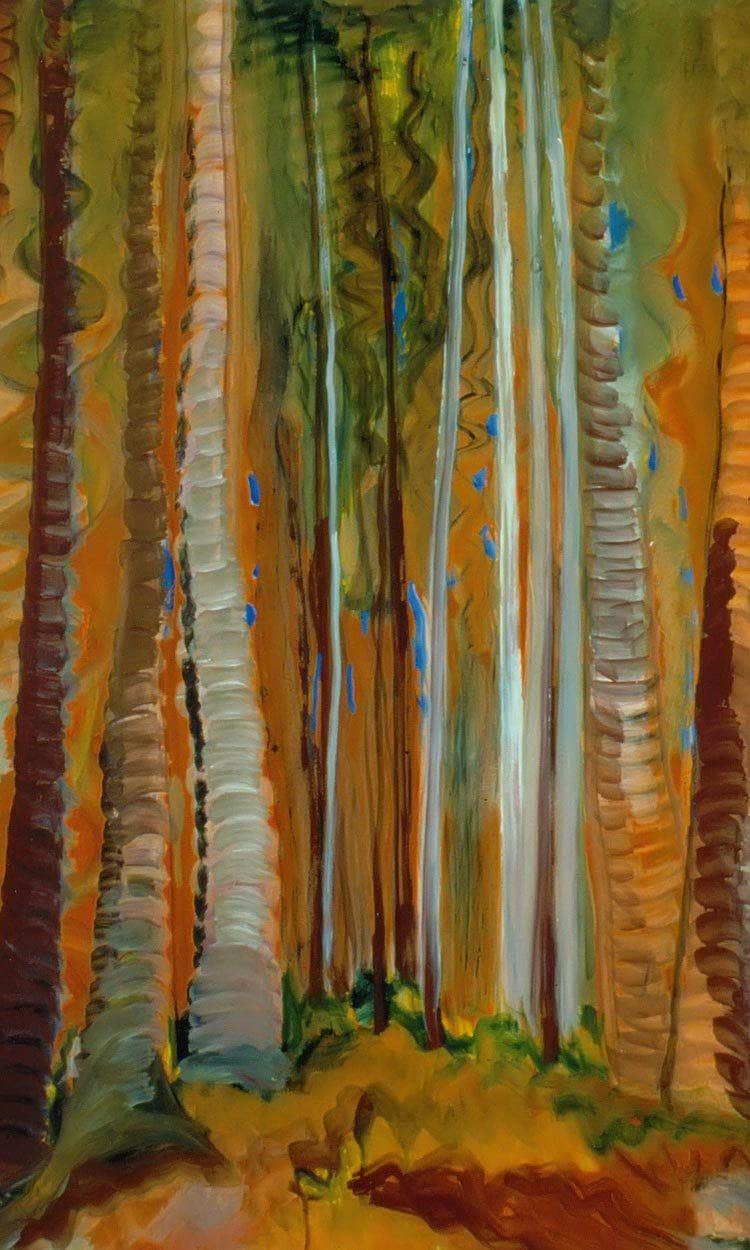 Forest Tree Trunks By Emily Carr Fine Art Print