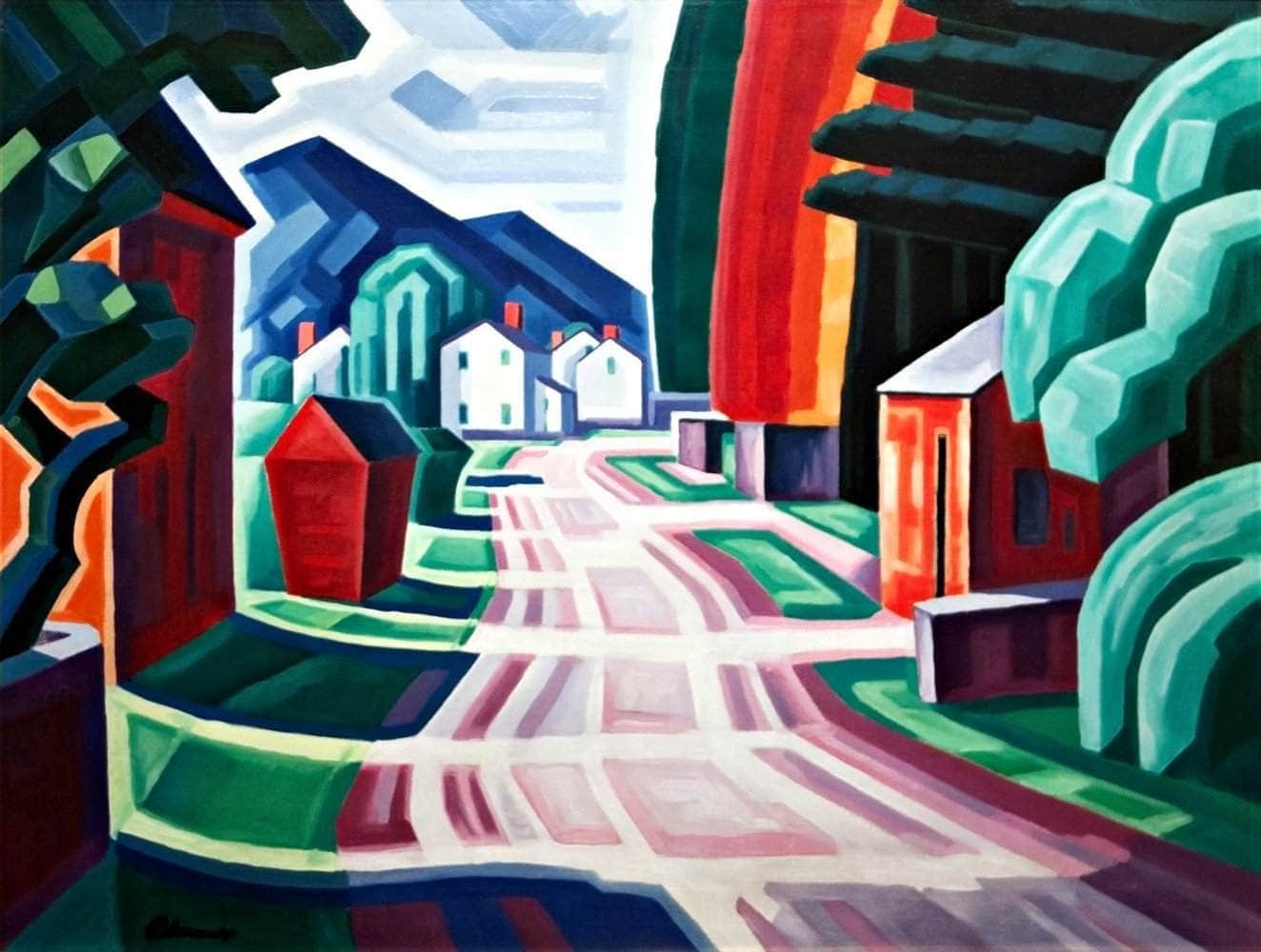 Form & Light Motif West New Jersey Painting Oscar Bluemner Canvas Art Fine Art Print