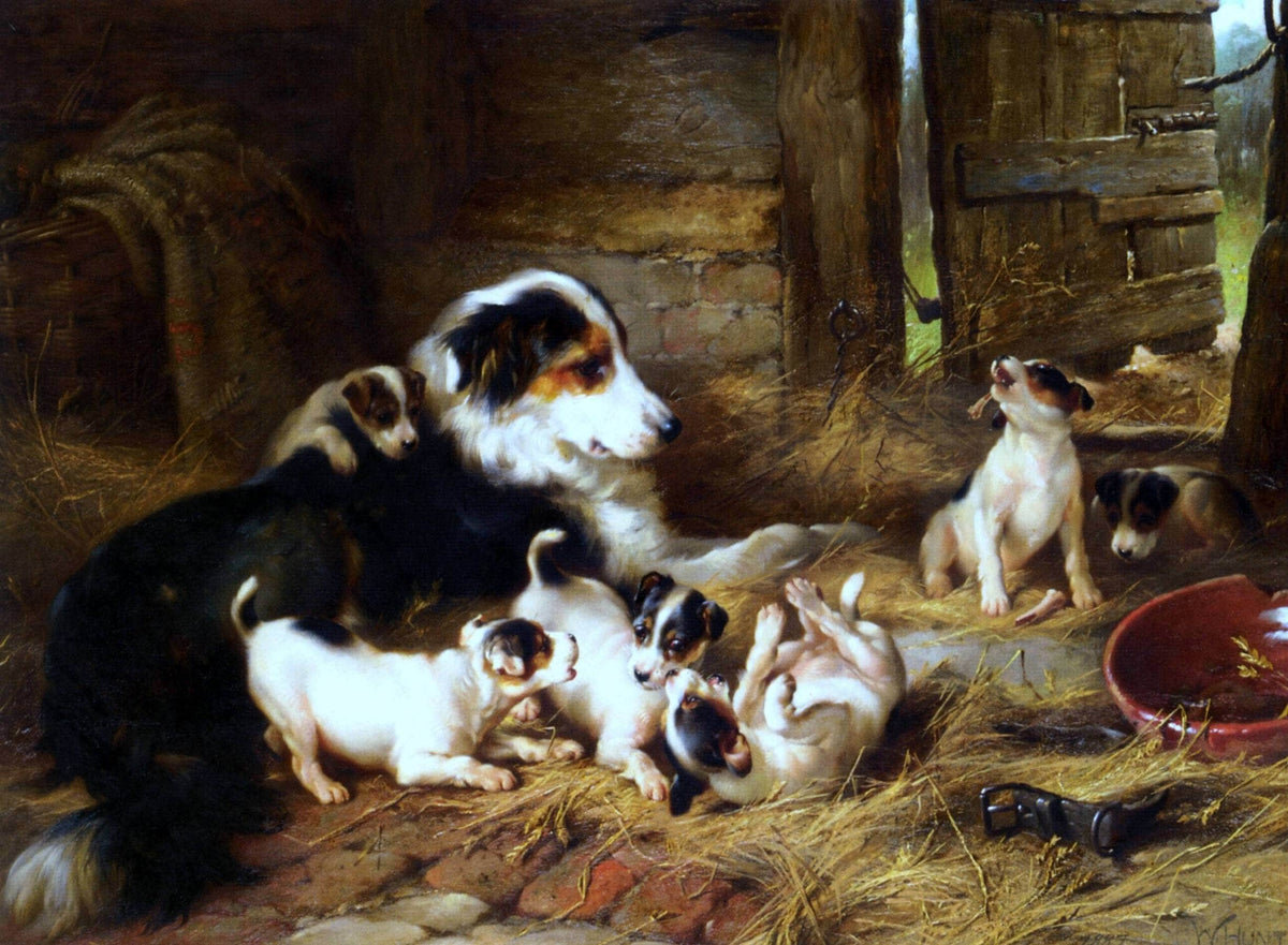 Foster Mother Painting Walter Hunt Canvas Art Fine Art Print