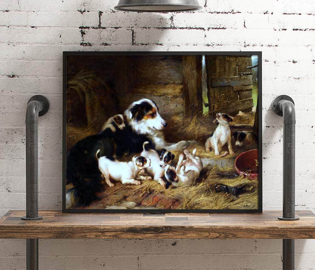 Foster Mother Painting Walter Hunt Canvas Art Fine Art Print