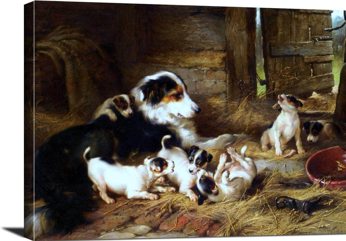 Foster Mother Painting Walter Hunt Canvas Art Fine Art Print