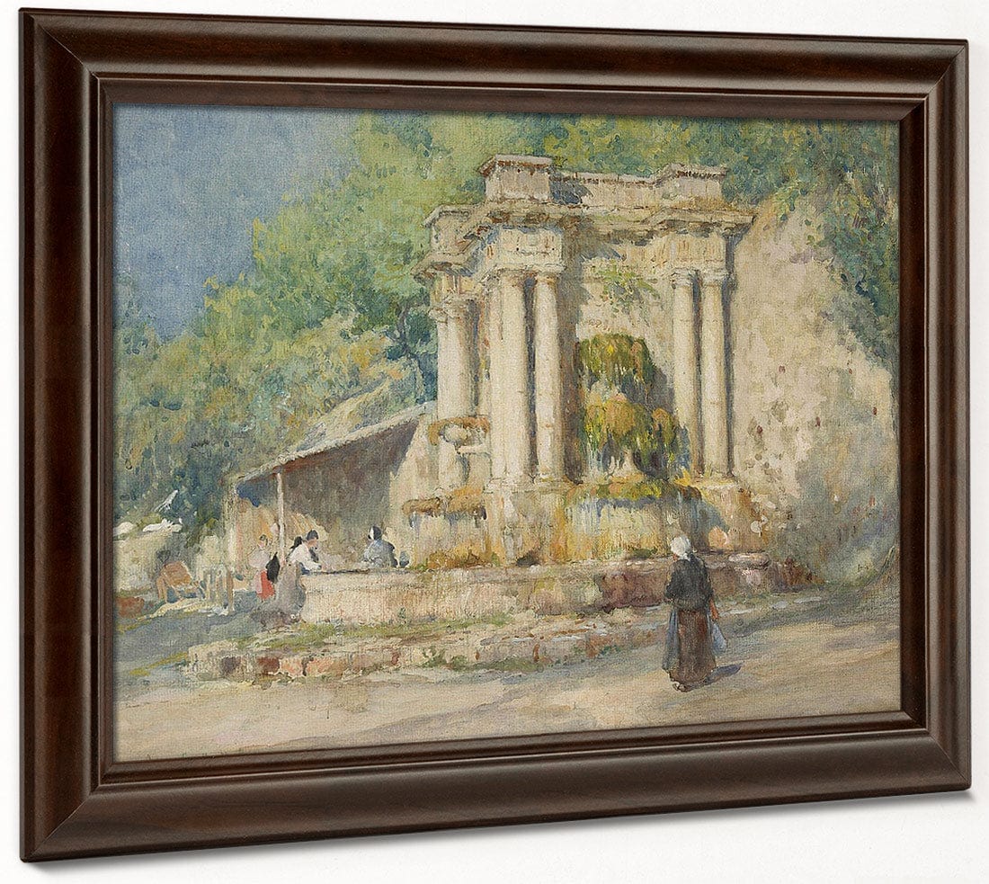 Fountain At Digne, Bas Alpes, 1914 By Colin Campbell Cooper Fine Art Print