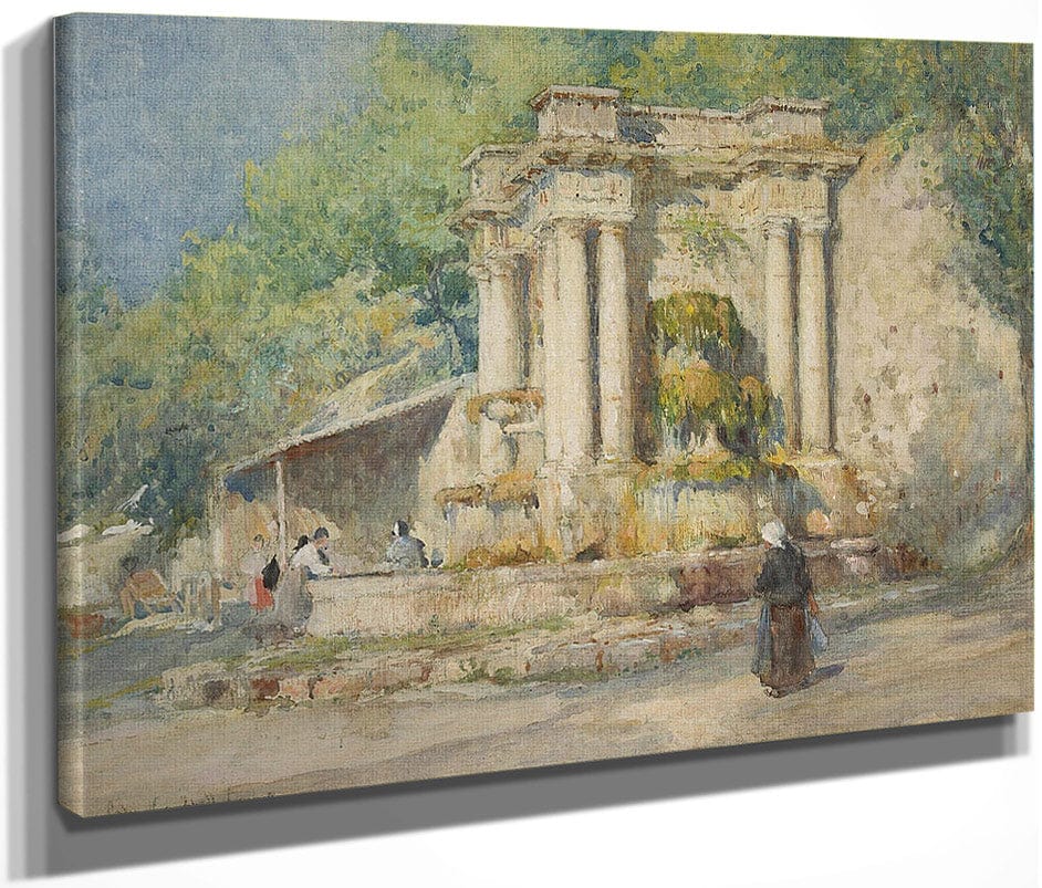 Fountain At Digne, Bas Alpes, 1914 By Colin Campbell Cooper Fine Art Print