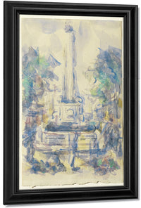 Fountain, Place De La Mairie In Aix En Provence By Paul Cezanne Fine Art Print