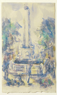 Fountain, Place De La Mairie In Aix En Provence By Paul Cezanne Fine Art Print