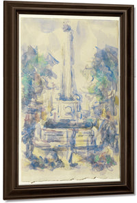 Fountain, Place De La Mairie In Aix En Provence By Paul Cezanne Fine Art Print